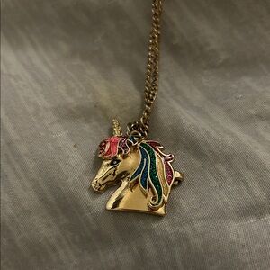 Colorful Unicorn Pendant Necklace
